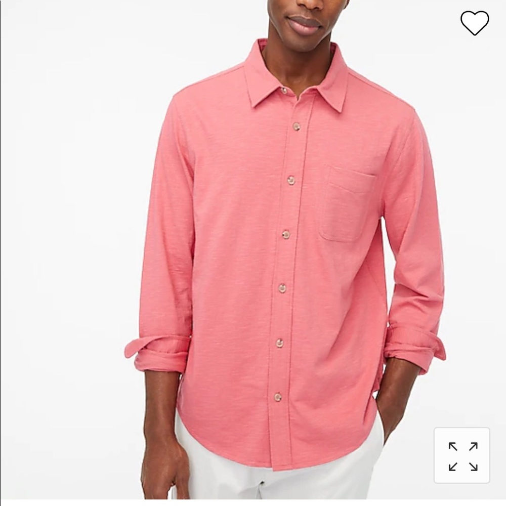 J Crew Men’s Knit Long Sleeve Button Down Shirt